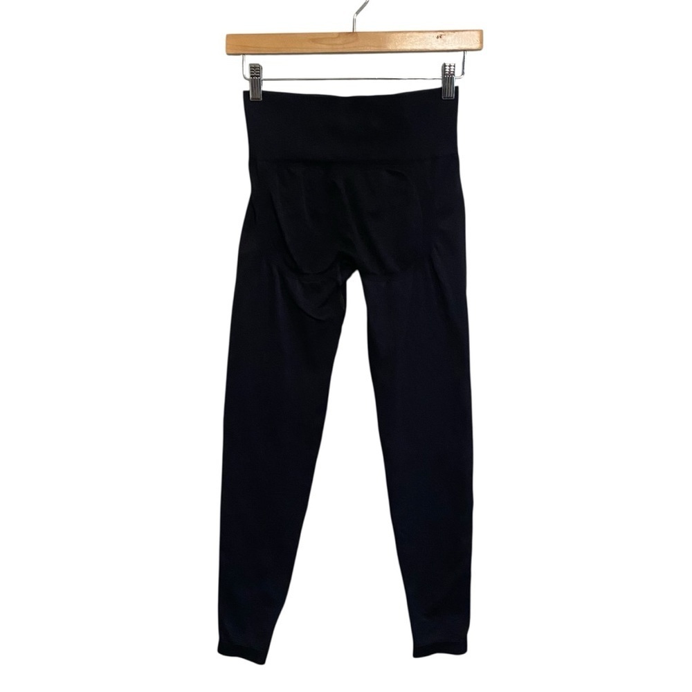 Bo+Tee Bundle of Two Pair Black Purple Sculpting Workout Leggings Size S/M - Picture 5 of 11